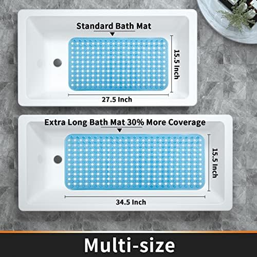 Yimobra Bathtub Mat Non Slip Clear Blue
