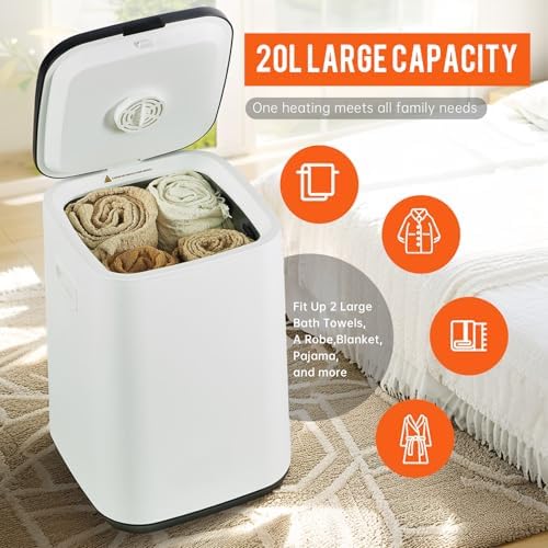 Cyscratia Large Luxury Towel Warmer 20L with 24h Delay Timer
