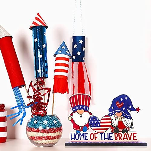 3 PCS 4th of July Table Centerpieces with American Flag Decorations