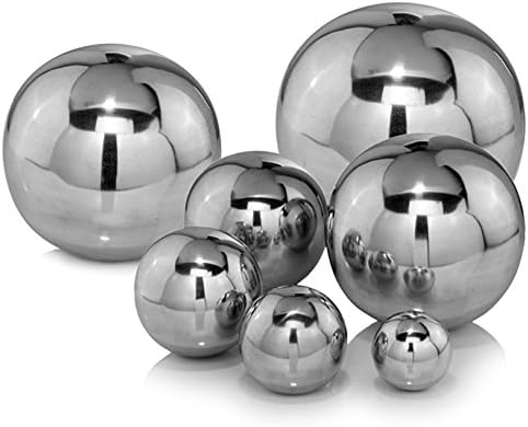 Modern Day Accents 10-inch Silver Aluminum Polished Sphere