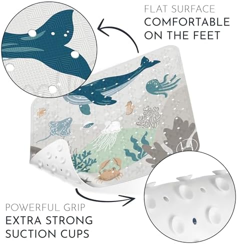 Homerella Anti Slip Shower Mat 21x21 Inch
