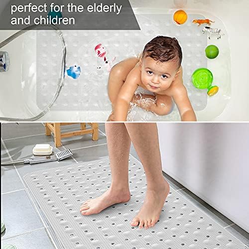 JOYCANO Natural Rubber Bath Mat 28x16 Non Slip