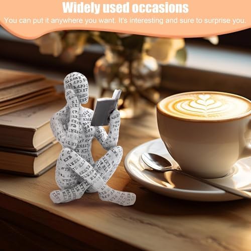 Abstract Thinker Bookshelf Decor Statue by Inheming