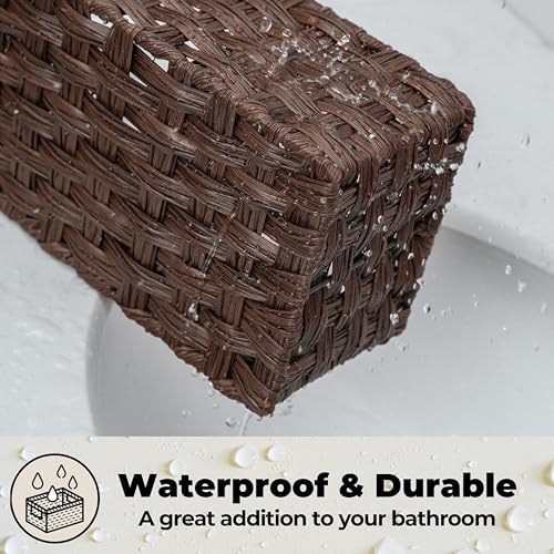 GRANNY SAYS 2-Pack Wicker Bathroom Baskets with Dividers