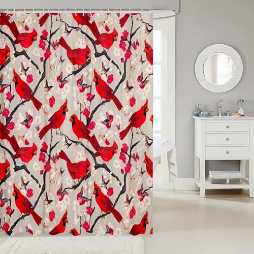 Feelyou Merry Christmas Bath Curtain Set 72x72