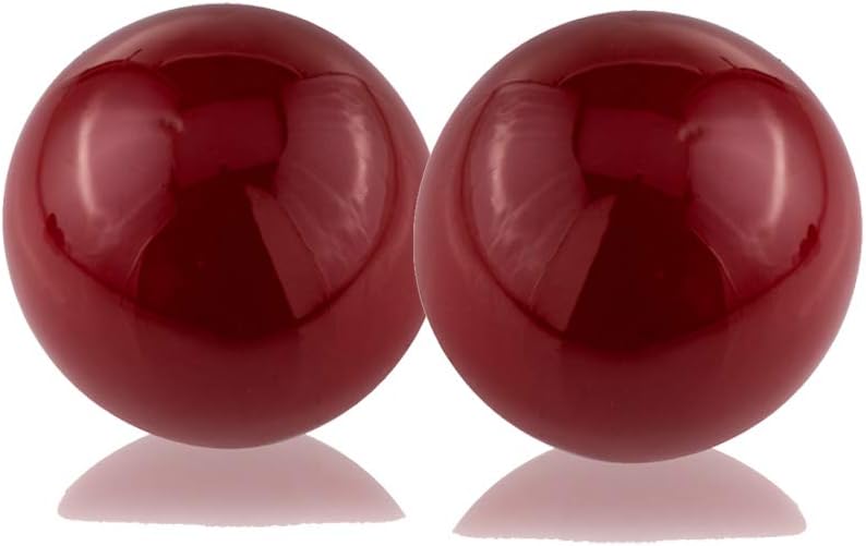 Modern Day Accents 3-inch Red Aluminum Decorative Balls Set of 2
