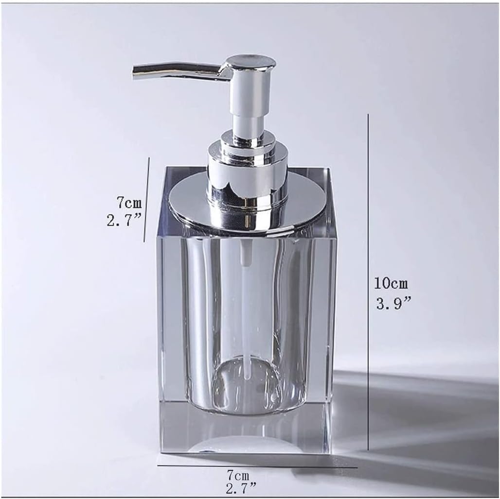 NTIYOU Crystal Soap Dispenser Grey Square 77 Oz