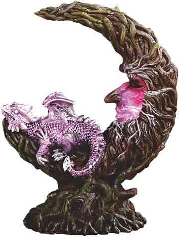 ICE ARMOR 825 Inch LED Purple Dragon on Moon Figurine