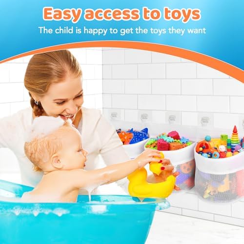 Shadowvoxel Bath Toy Storage Mesh Basket Organizer 1
