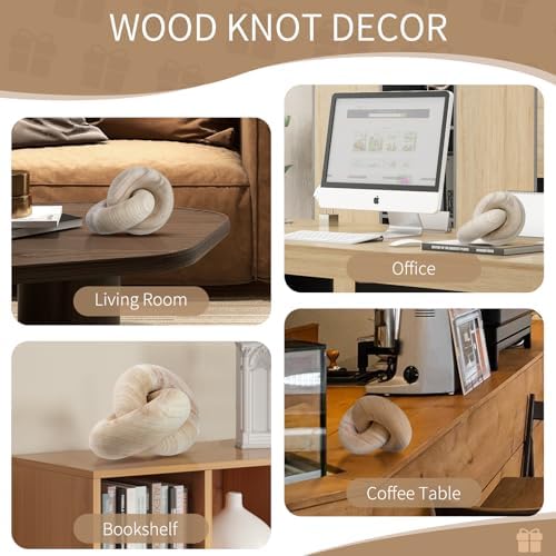 2 Link Decorative Wooden Chain - Boho Rustic Living Room Dcor