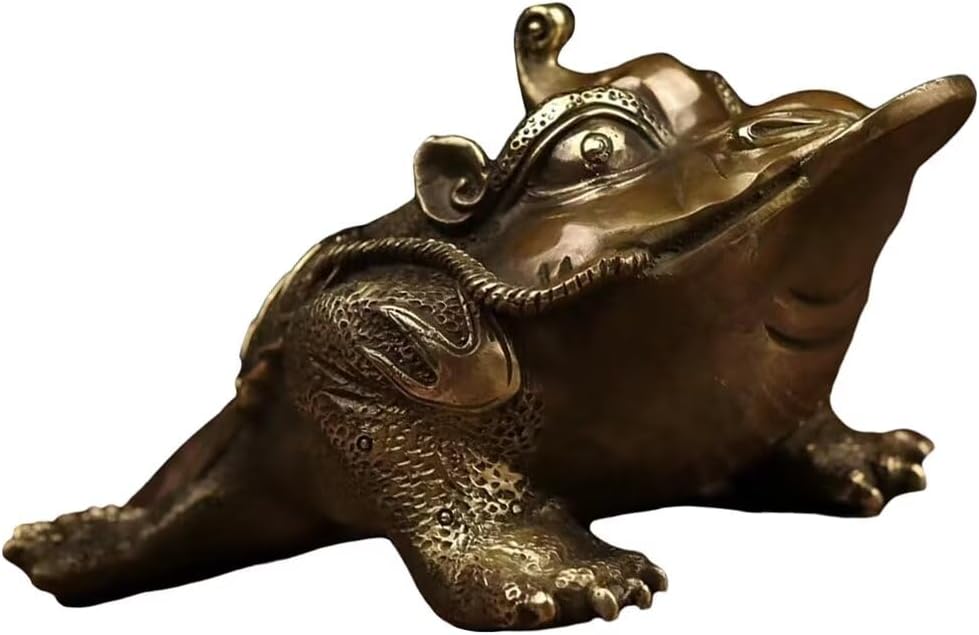 Julrybox Brass Toad Feng Shui Wealth Ornament