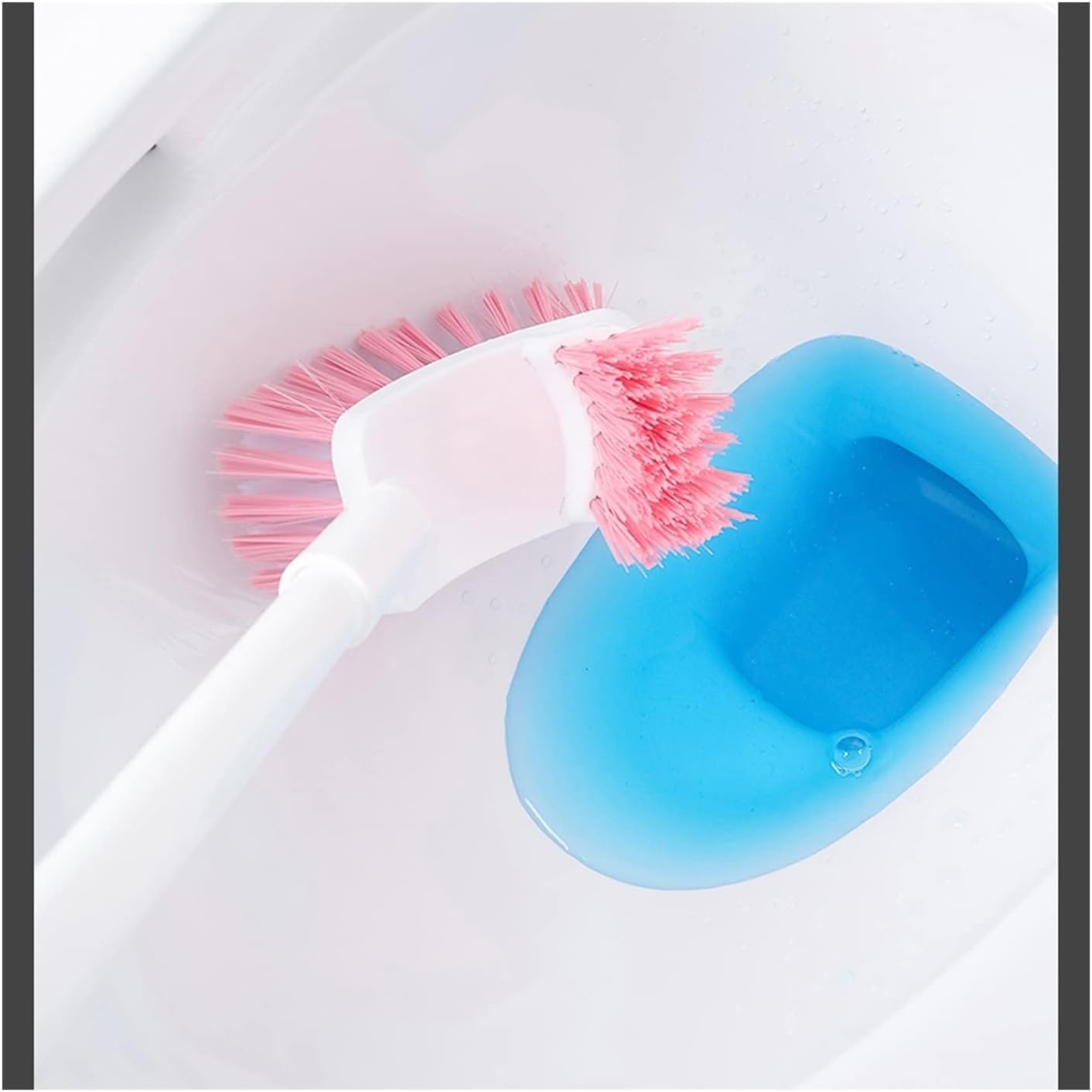 Stylish Toilet Brush with Holder and Hanging Design