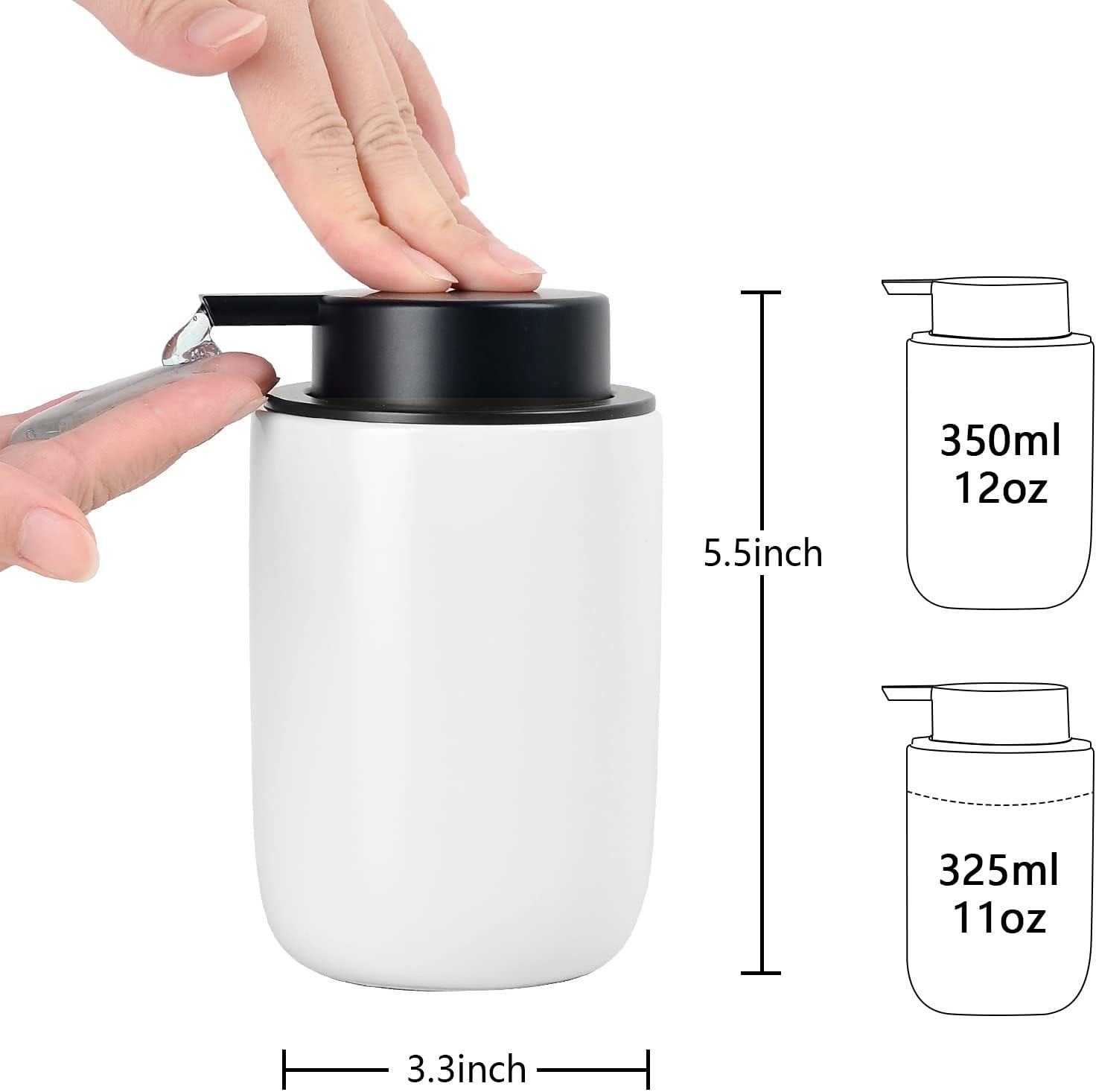 BosilunLife Ceramic Soap Dispenser Set - 2 Pack