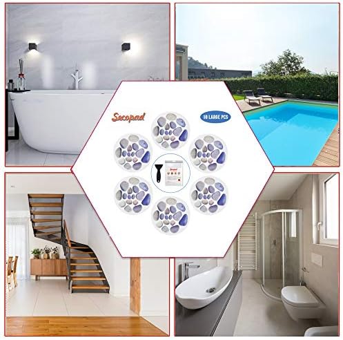 Secopad Non-Slip Bathtub Stickers with Premium Scraper