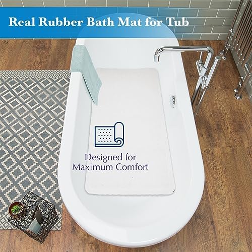 Epica Non Slip Bath Mat - 16 x 28 Real Rubber