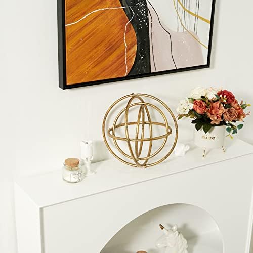 8 Inches Foldable Golden Iron Decorative Sphere