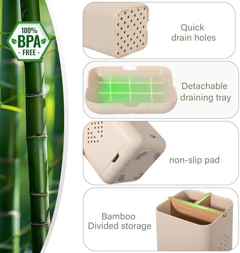 Durable 3-Slot Toothbrush Holder for Bathroom