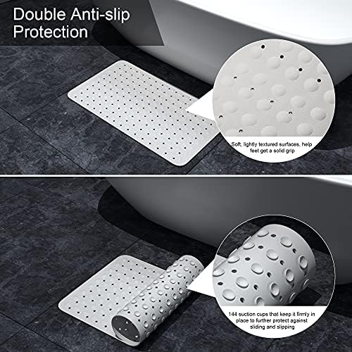 JOYCANO Natural Rubber Bath Mat 28x16 Non Slip