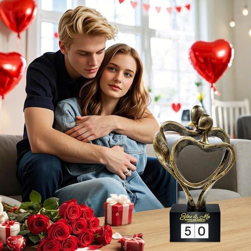 Romantic Couple Love Statue Sculpture for Her and Him