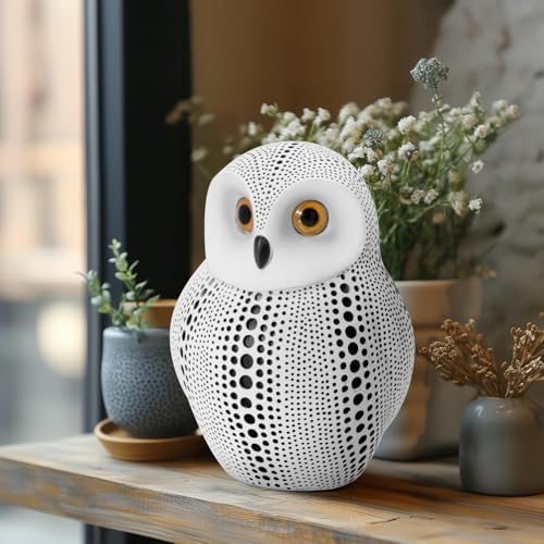 Torre Tagus Dotted White Owl Statue - 65 Inches Home Decor