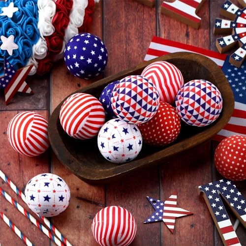 Ceenna 12 Pcs 236 Inch Patriotic Decorative Balls 1