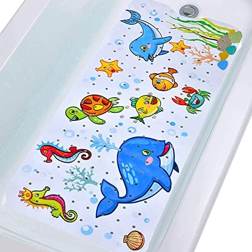 Tubozadi Baby Bath Mat with Suction Cups and Drain Holes
