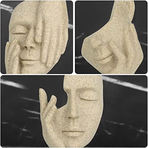 3 Pcs Thinker Statue Modern Home Resin Sculptures