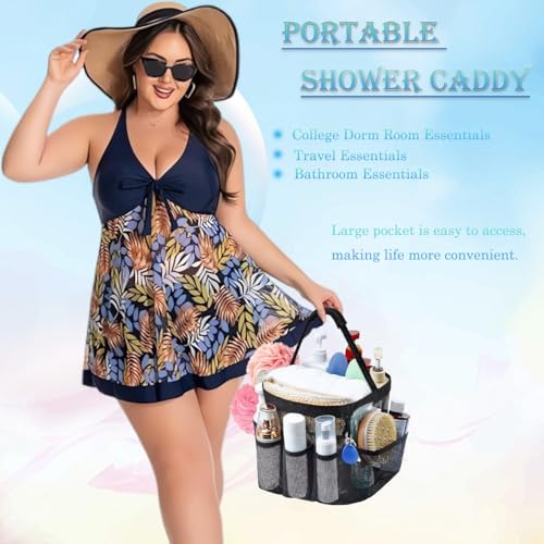 Dolrsrcm Mesh Shower Caddy 8-Pocket Portable Organizer