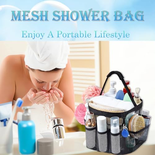Dolrsrcm Mesh Shower Caddy 8-Pocket Portable Organizer