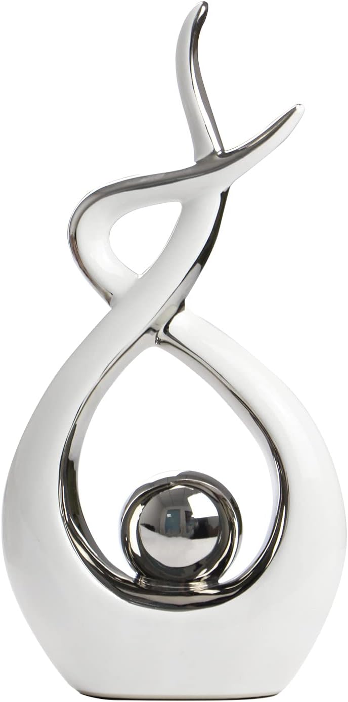 Norrclp Modern Abstract Art Ceramic Statue Decor Centerpiece