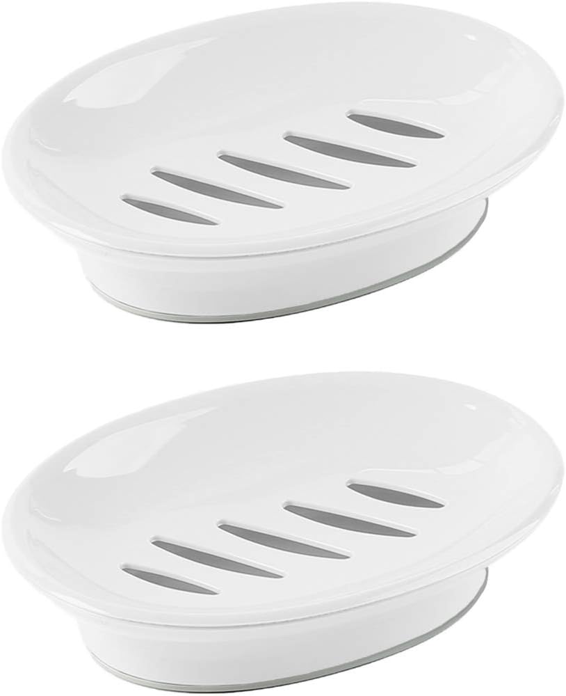 WYOK 2-Pack Soap Dish with Drain and Dry Design