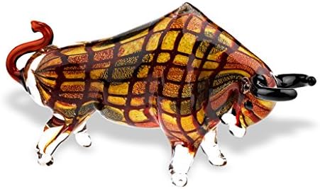 Badash Murano-Style Art Glass Bull Sculpture - 8 Tall Decor
