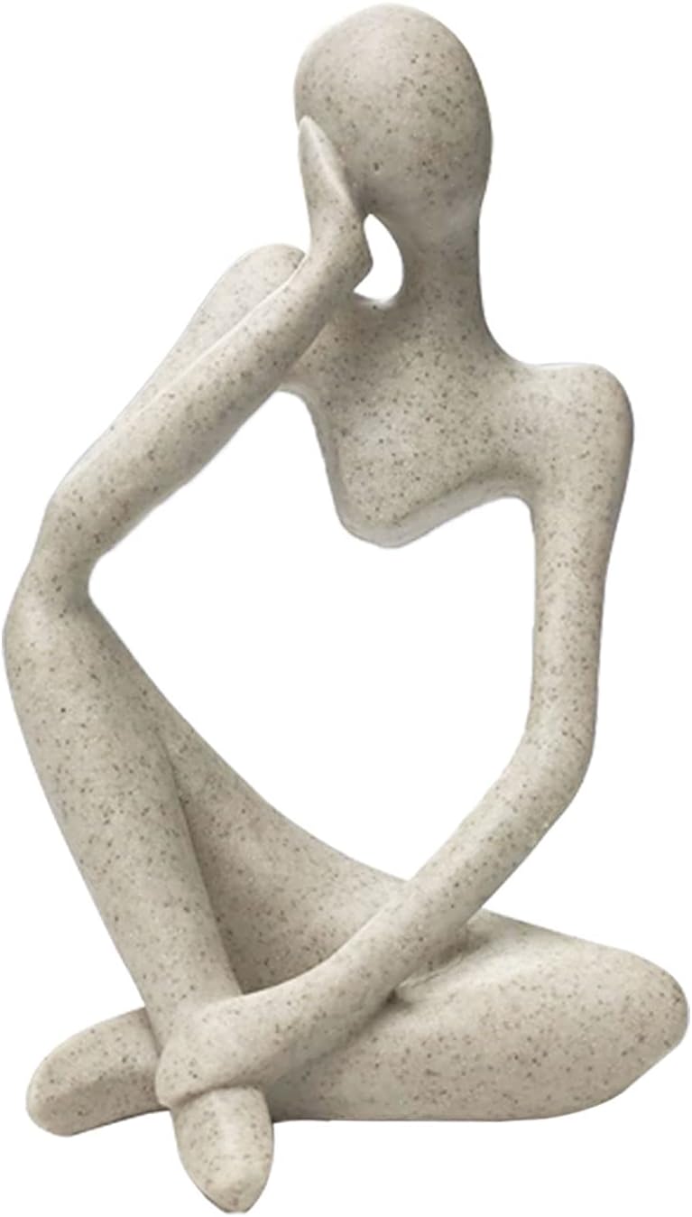 Sandstone Resin Abstract Thinker Statue Home Decor