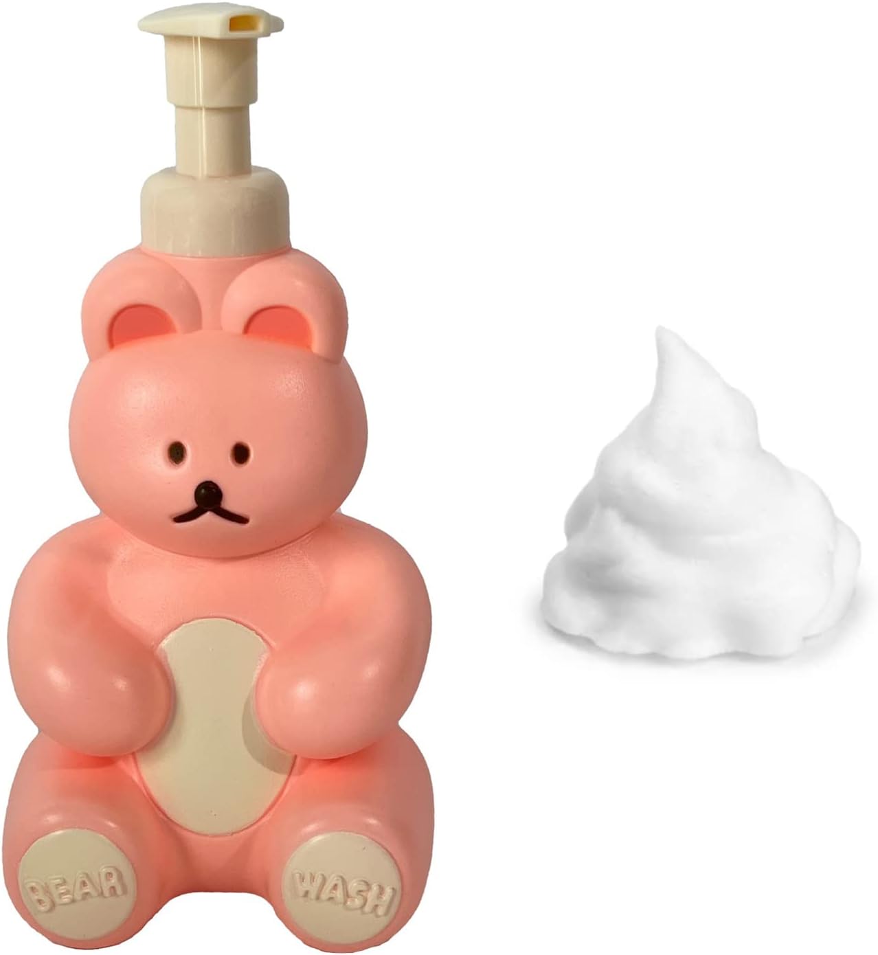 Cute Bear Foam Pump Bottle for Kids - Pink