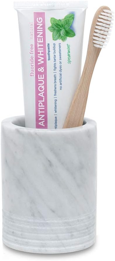 Natural Marble Tumbler Toothbrush Holder