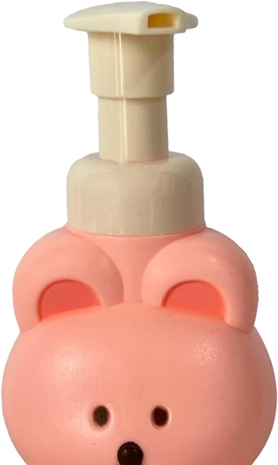 Cute Bear Foam Pump Bottle for Kids - Pink