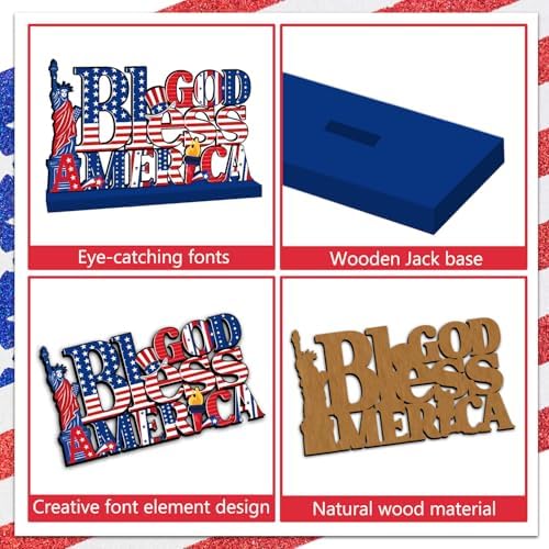 4th of July Decor Table Sign Set for Independence Day