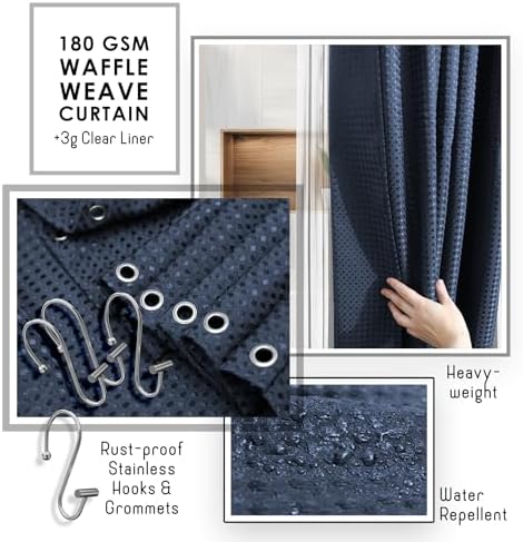 Clara Clark 22PC Navy Bathroom Accessory Set