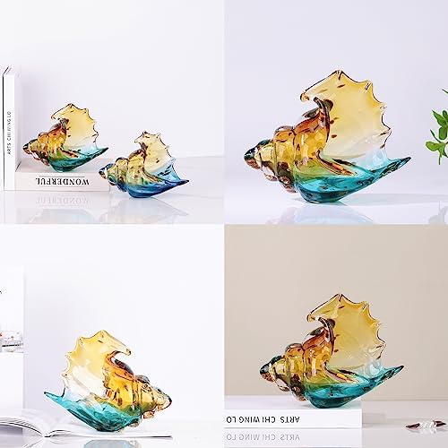 DOVDOV Unique Hand-Blown Glass Conch Statue