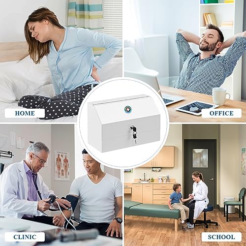 KYODOLED Wall Mount Medicine Lock Box with Key 122 x 59 x 787 Inch
