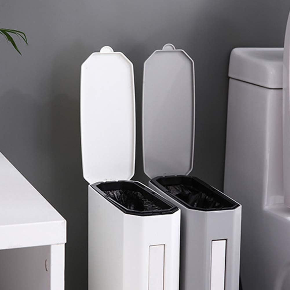 Leying Toilet Brush and Waste Bin Set 3 In 1 Gray 1
