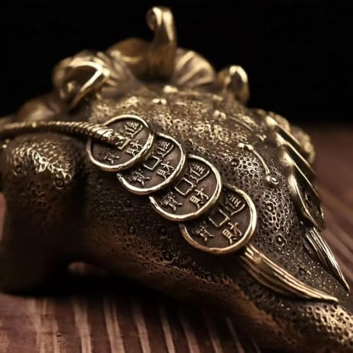 Julrybox Brass Toad Feng Shui Wealth Ornament