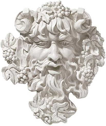 Design Toscano Bacchus Wall Sculpture 12 Inch Tall Cast Stone Resin Antique Finish