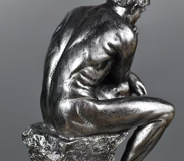 Rekeell Decorative Thinker Sculpture Silver