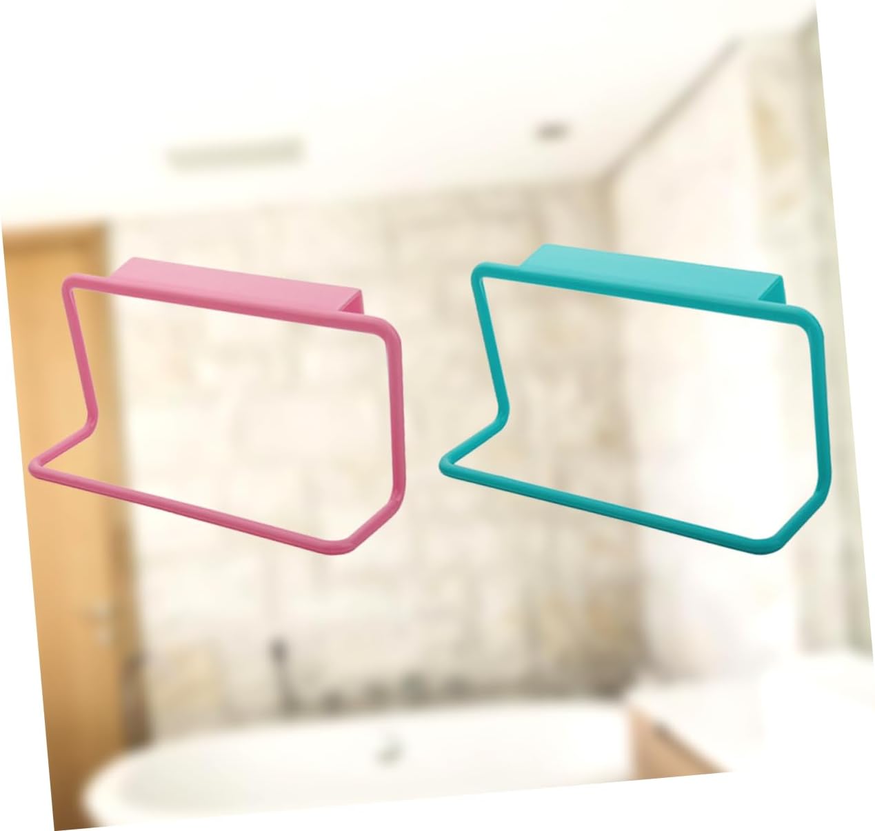 2Pcs Door Towel Rack Hanger for Kitchen Bathroom