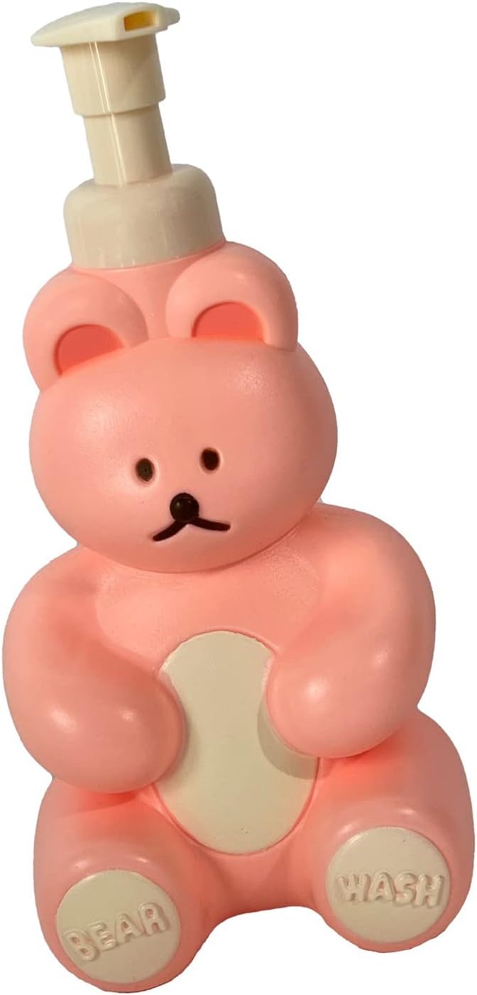 Cute Bear Foam Pump Bottle for Kids - Pink