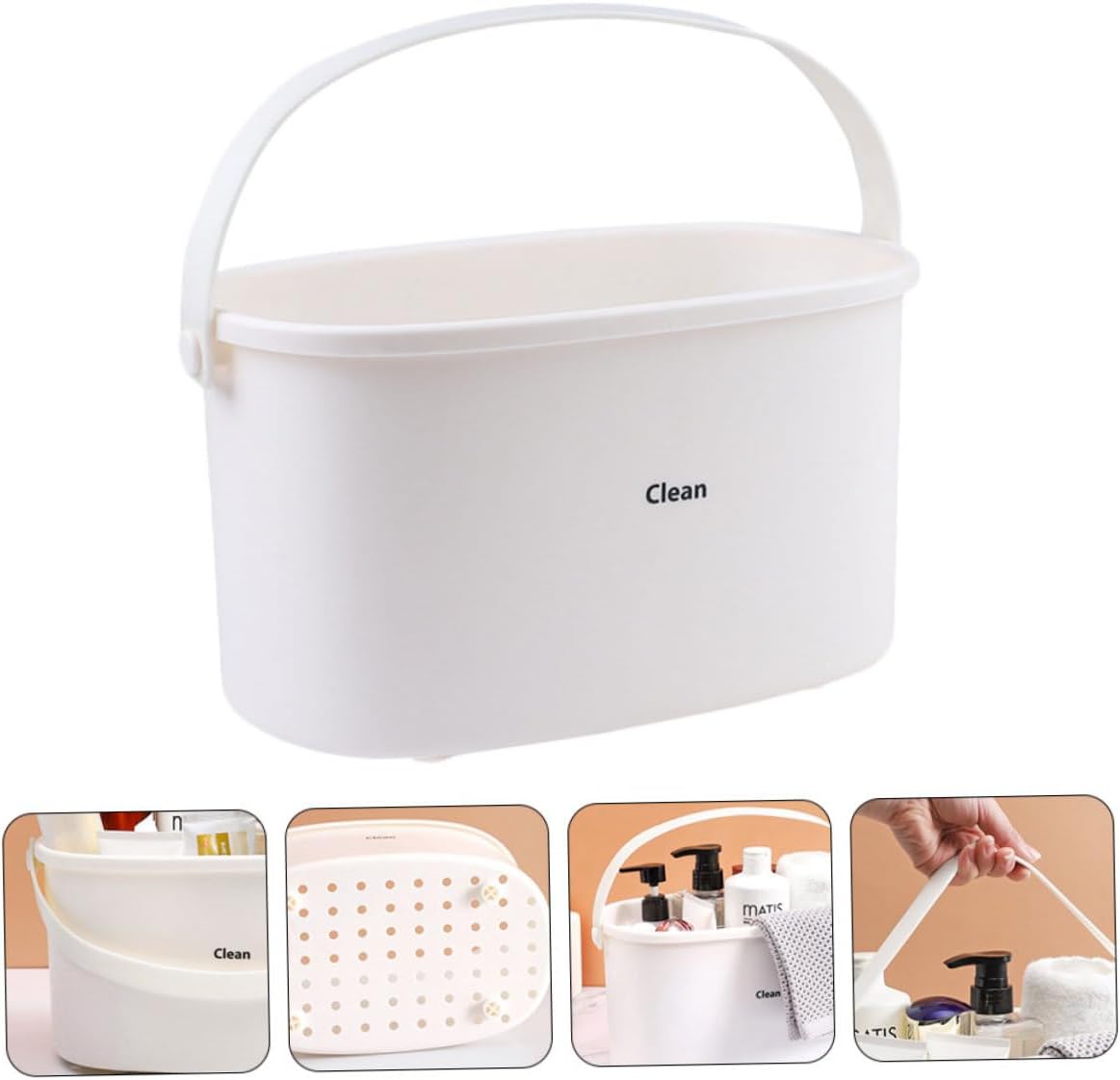 1Pc Portable Plastic Bathing Basket with Efficient Drain
