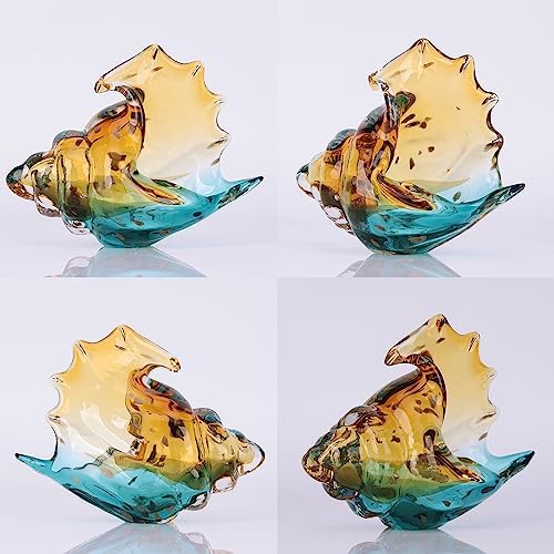 DOVDOV Unique Hand-Blown Glass Conch Statue