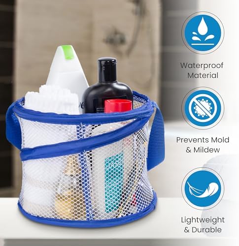 Handy Laundry Foldable Shower Caddy Blue