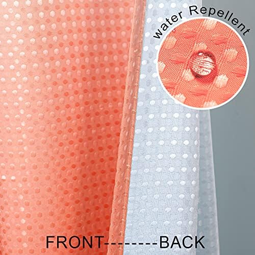MrsNaturall Peach Ombre Shower Curtain Set 1
